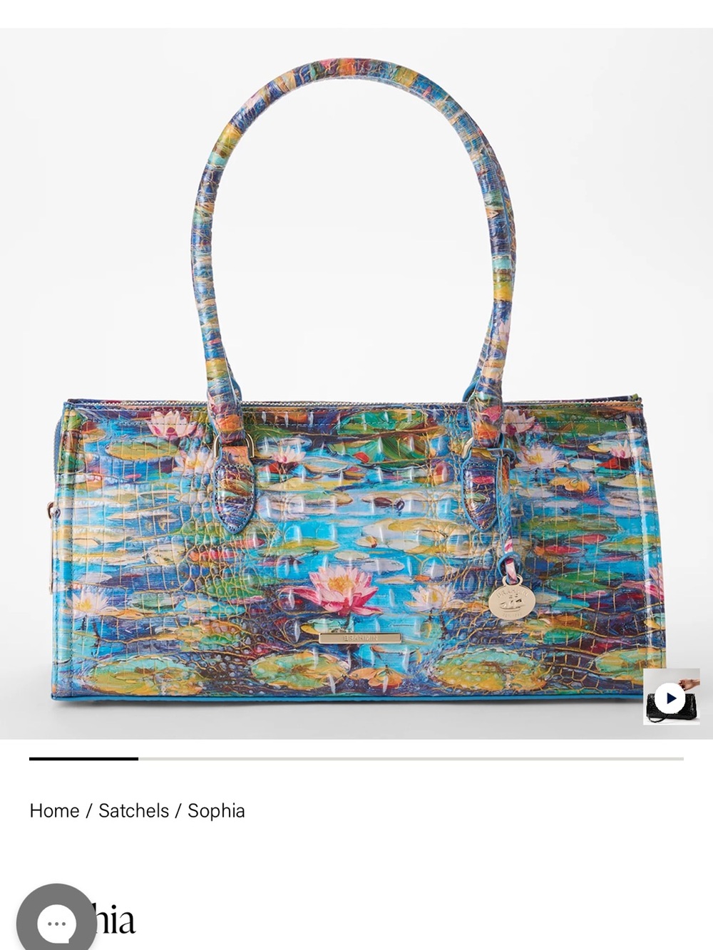 Multicolor Watercolor Lily Satchel